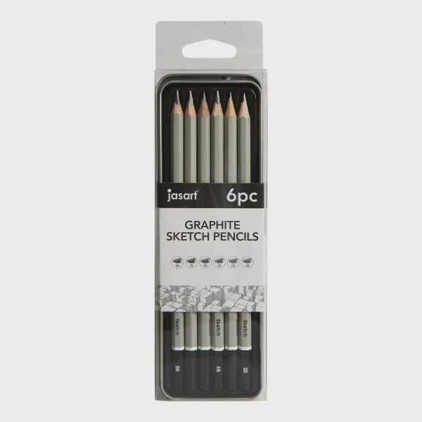 Jasart Sketching Pencils Tin/6