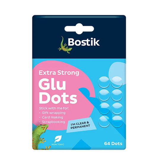 Bostik Glu Dots Clear Permanent 64 Pce