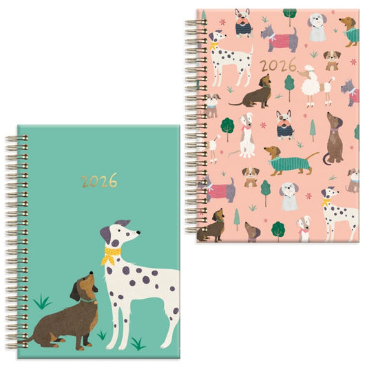 Diary A5 Week To View Dogs Wire 2026 Assorted