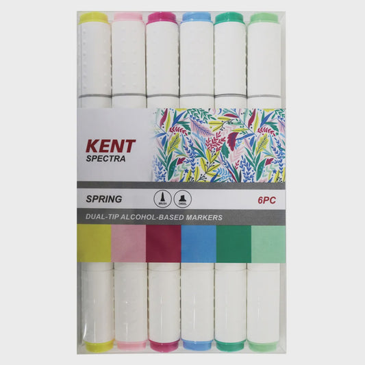 Kent Spectra Brush Marker Set/6 Spring