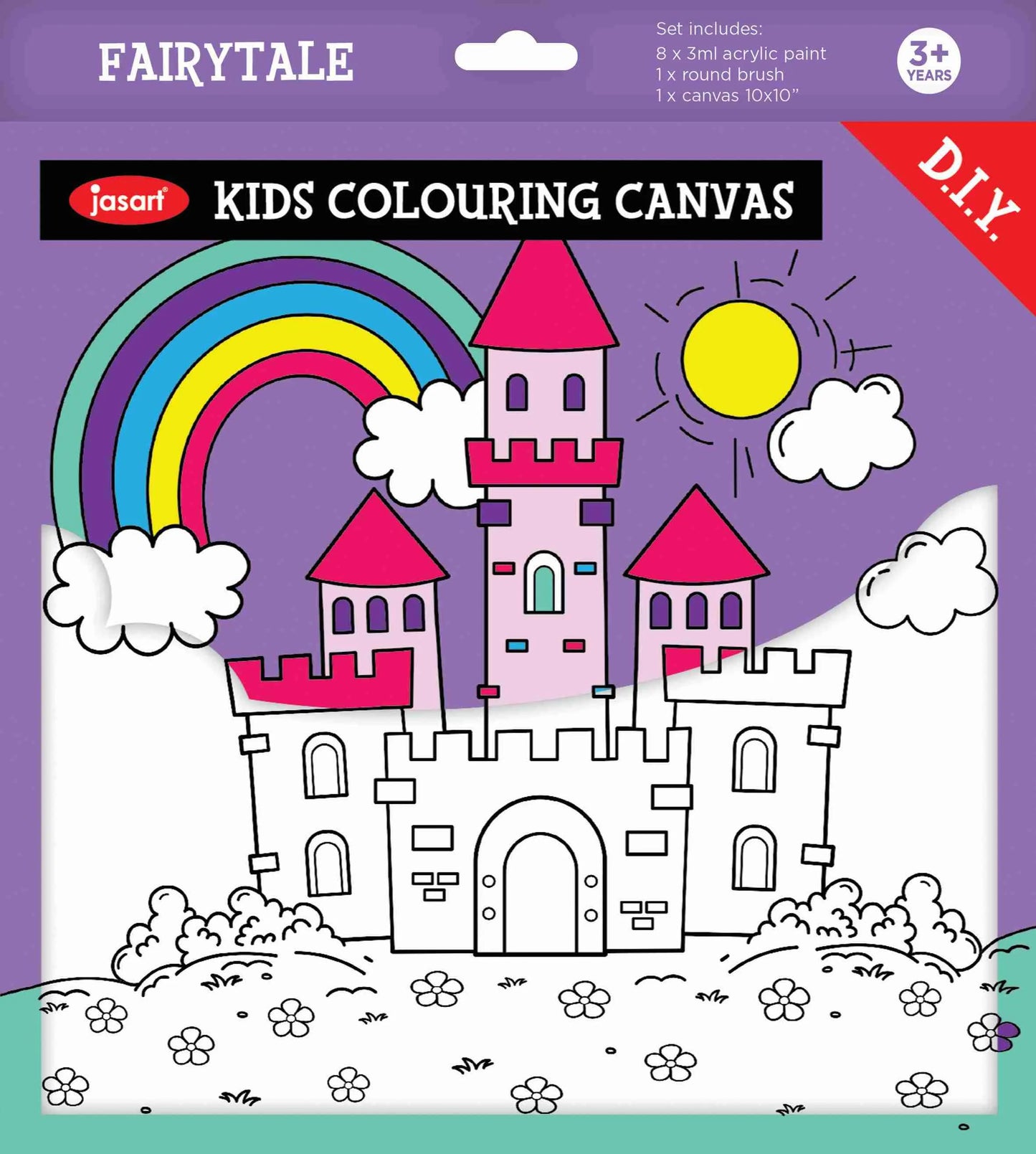 Jasart Kids Colouring Canvas 25x25cm