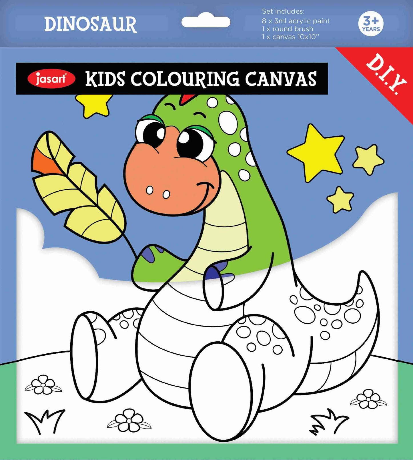 Jasart Kids Colouring Canvas 25x25cm