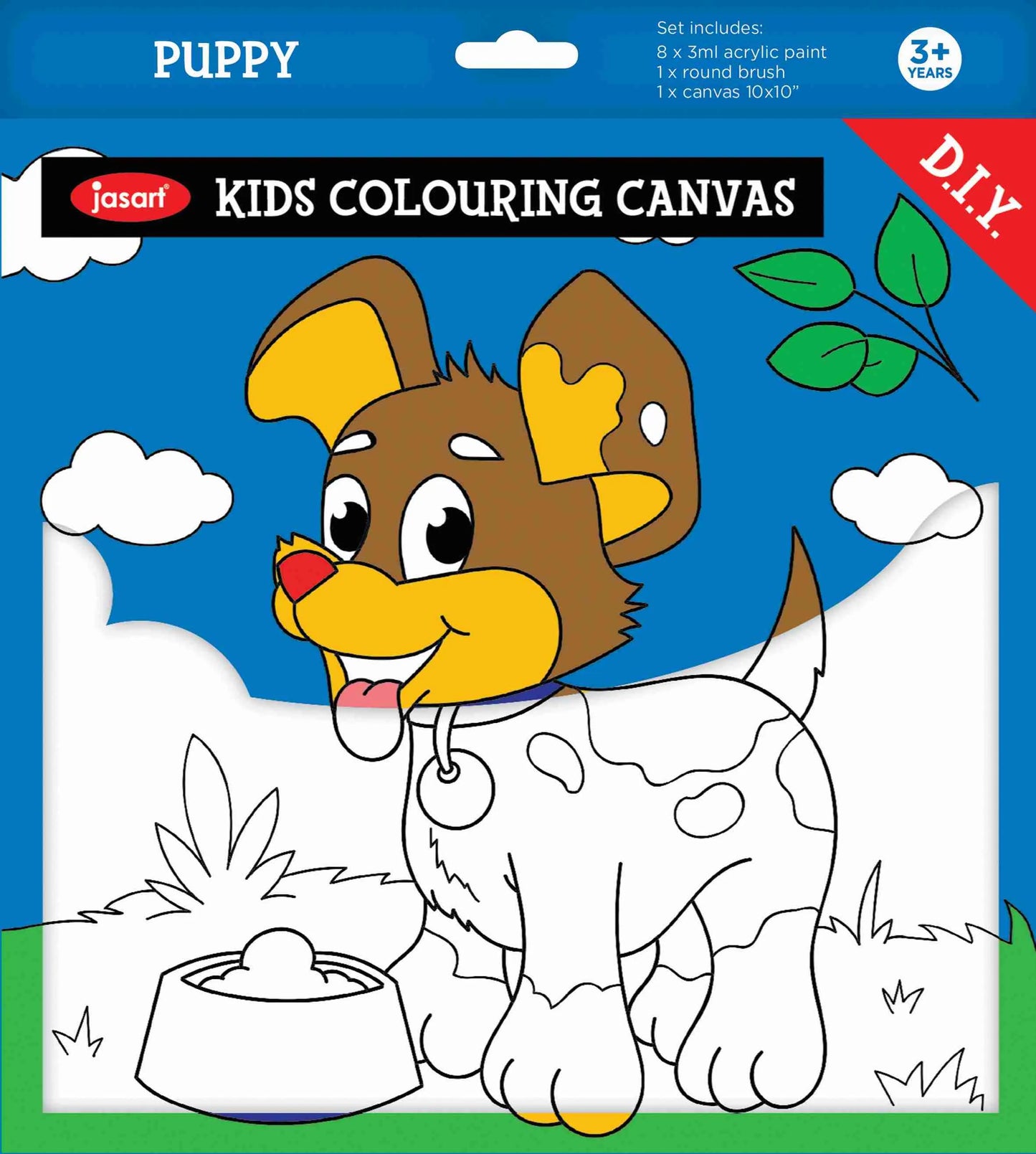 Jasart Kids Colouring Canvas 25x25cm