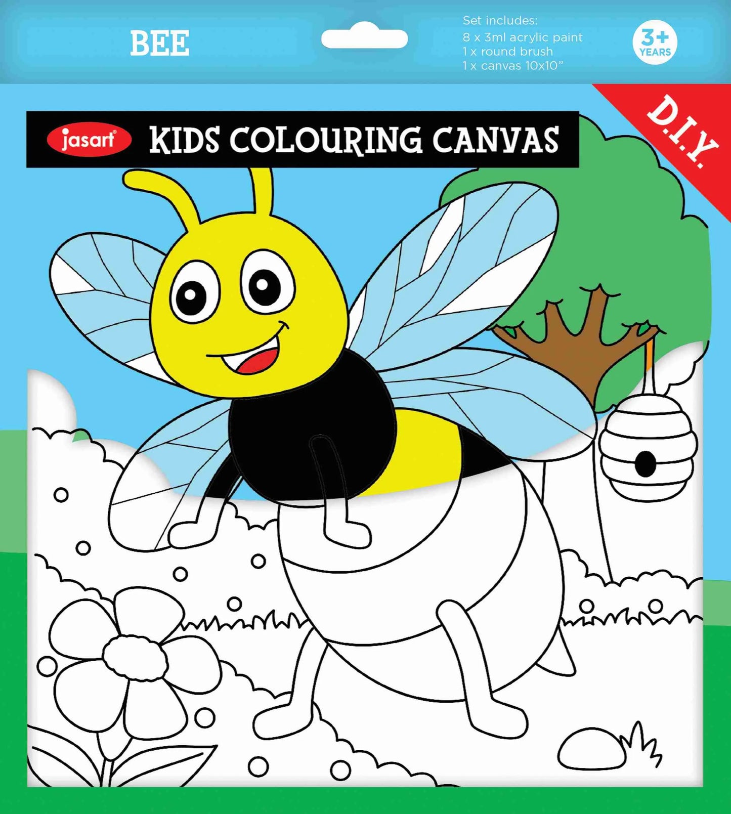 Jasart Kids Colouring Canvas 25x25cm