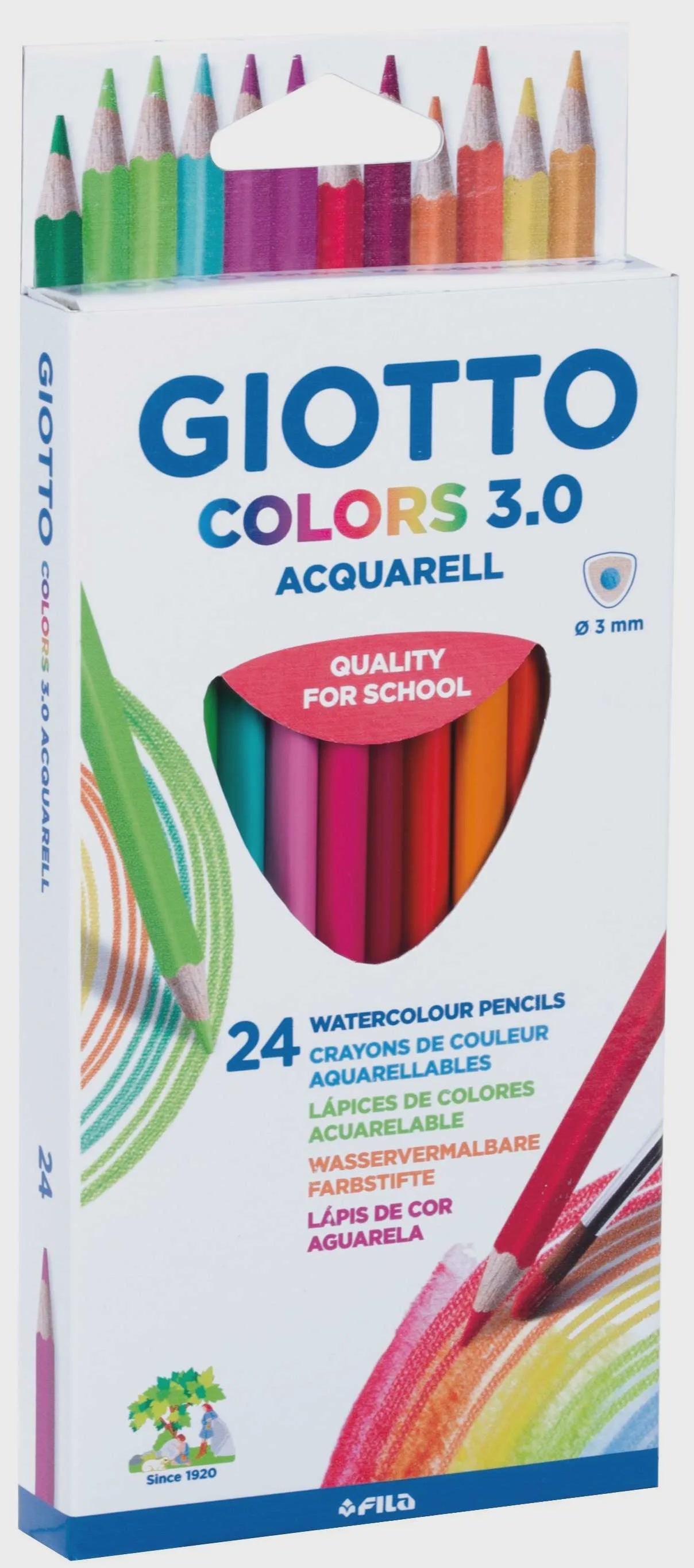 Giotto Aquarell Pencils 3.0 Assorted 24 Pce