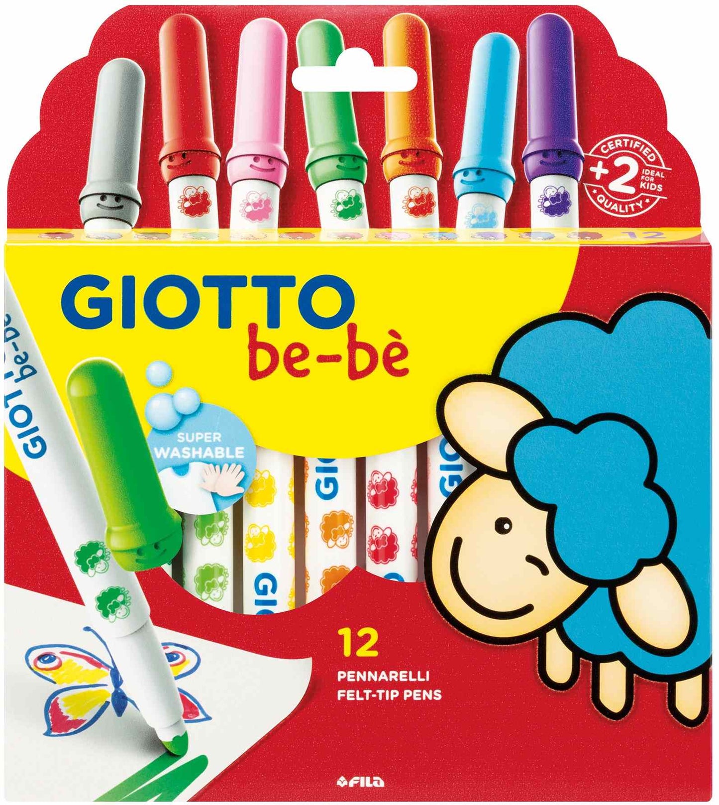 Giotto Be-Be Fibre Pens 12 Pack