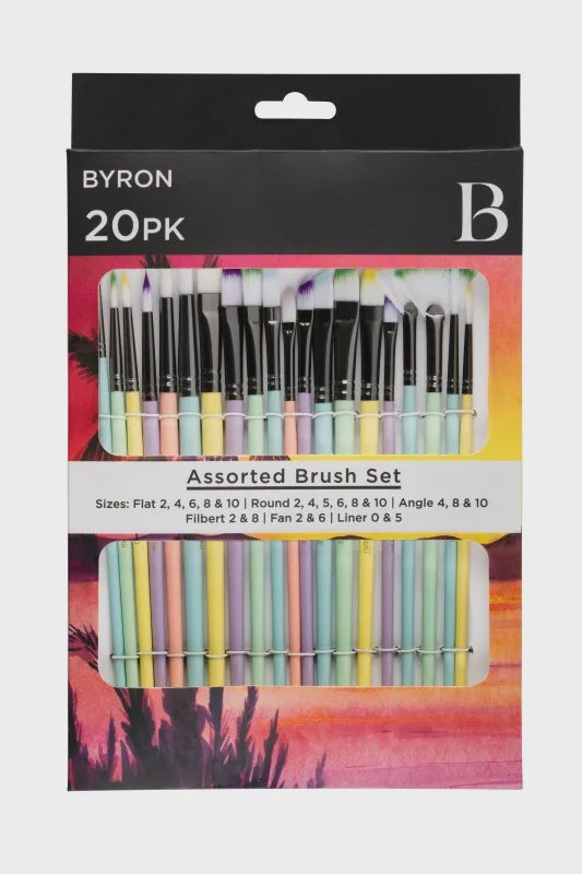 Byron Pastel Paint Brush Sets 20pc