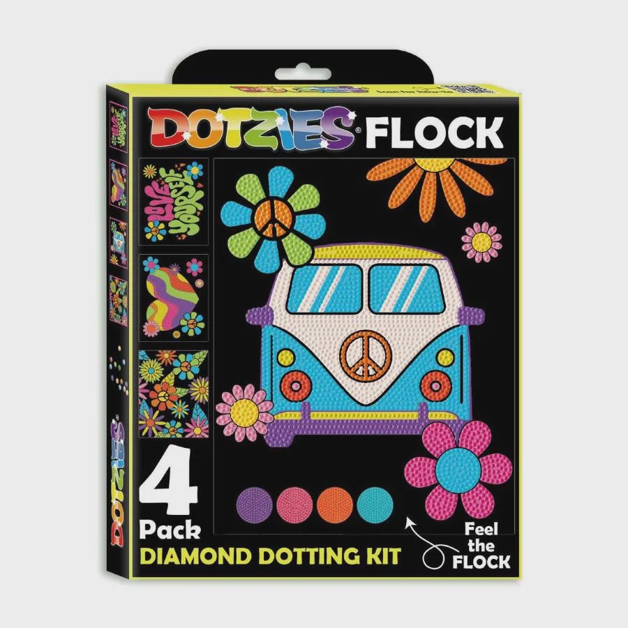 Diamond Dotz Dotzies Flock 4pc- Peace Love