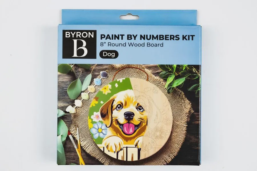 Byron Paint by Numbers Round Boards-Dog
