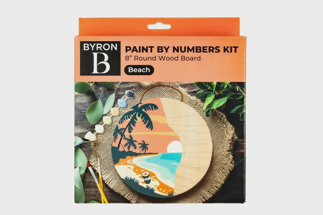 Byron Paint by Numbers Round Boards-Beach