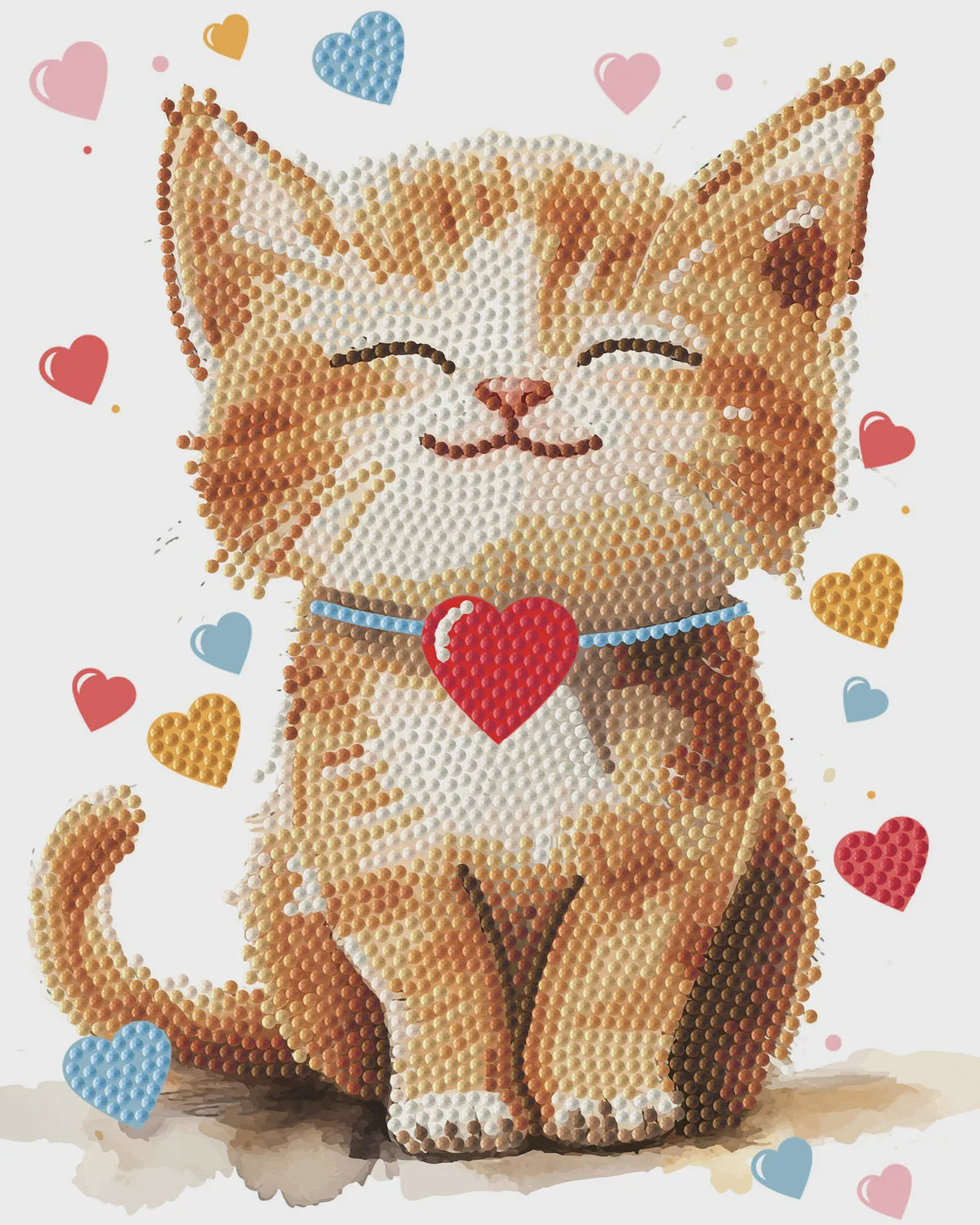 Diamond Dotz Stretched Canvas - Darling Kitty 20x25cm