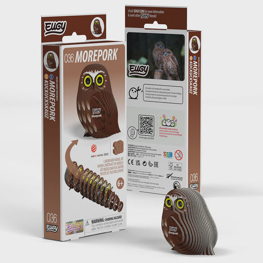 Eugy Morepork 3D Cardboard Model Kit 036