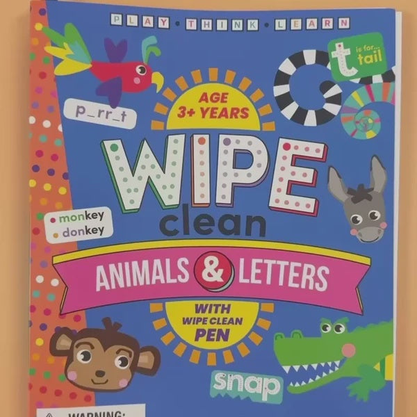 Animals And Letters Wipe Clean