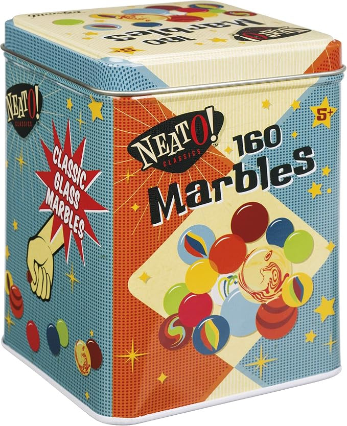 Neato Marbles in a Tin