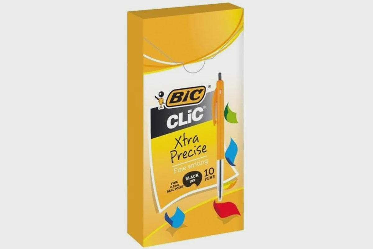 Pen Bic Clic Fine 0.8mm Black Box 10
