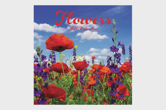 2026 Calendar Flowers Square Wall