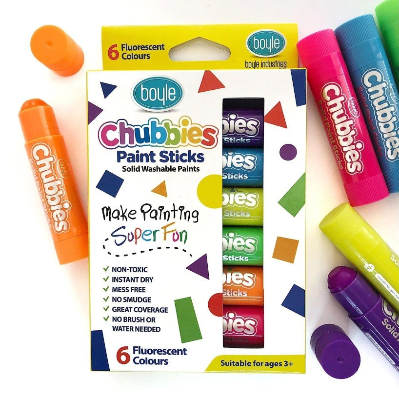 Boyle Chubbies Paint Sticks set 6 Fluorescent