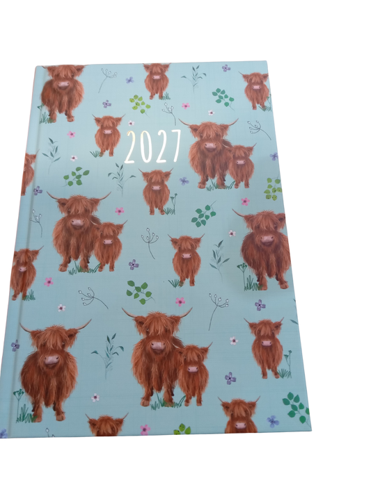 Diary Fashion A5 WTV Highland Cow 2027