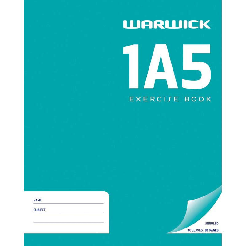 Exercise Book Warw 1A5 Plain 40Lf