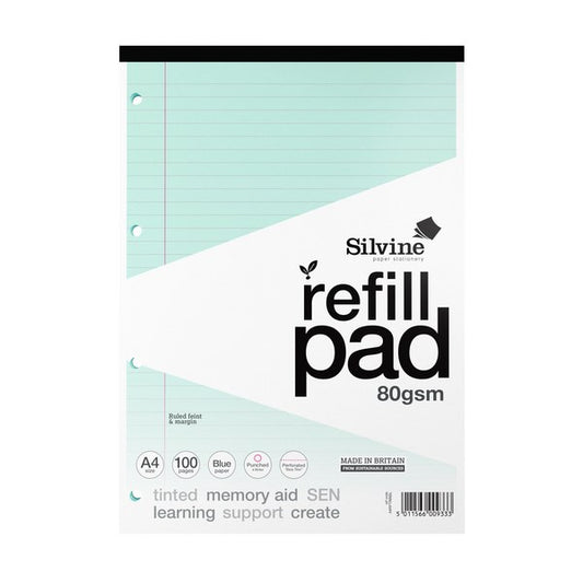 Silvine Refil Pad 100 Pages Blue A4