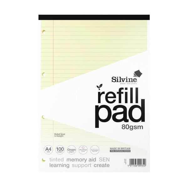 Silvine Refil Pad Cream 100 Pages A4