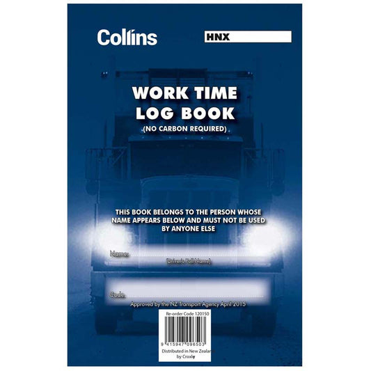 Log Book Collins Driving Hours A5