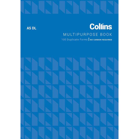 Collins Multipurpose A5 DL Duplicate No Carbon Book