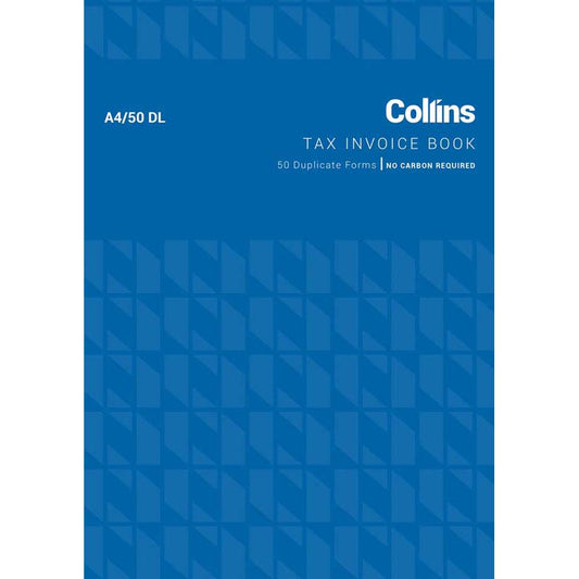 Invoice Book Collins A4/50 Dl 50Lf Ncr