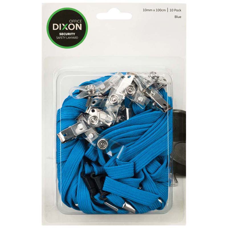 Dixon Lanyard Blue 10 Pack