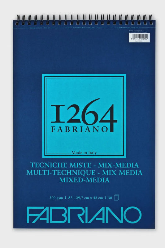 Fabriano 1264 A5 Mixed Media Pad Spiral 300gsm / 15pg