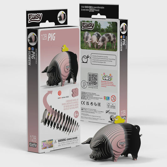 Eugy Pig 3D Cardboard Model Kit 128