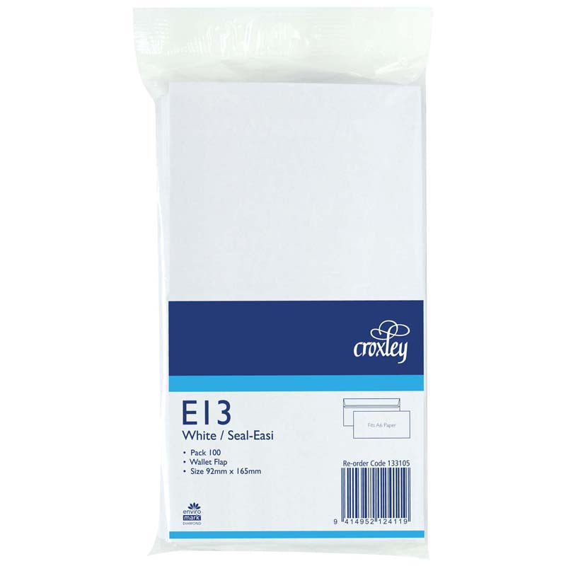 Croxley Envelope E13 Seal Easi 100Pk