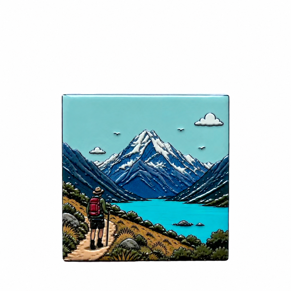 New Zealand Ceramic Coaster: Mt Cook