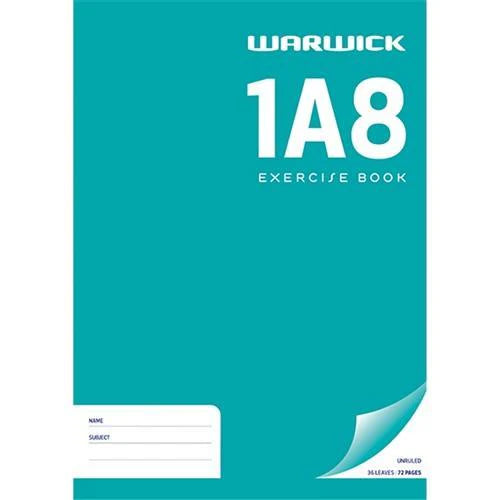 Exercise Book Warw 1A8 A4 Plain 36Lf