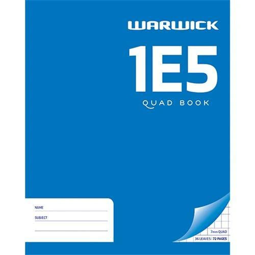 Exercise Book Warw 1E5 7Mm Quad 36Lf