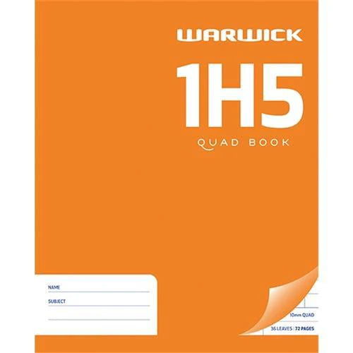 Exercise Book Warw 1H5 10Mm Quad 36Lf