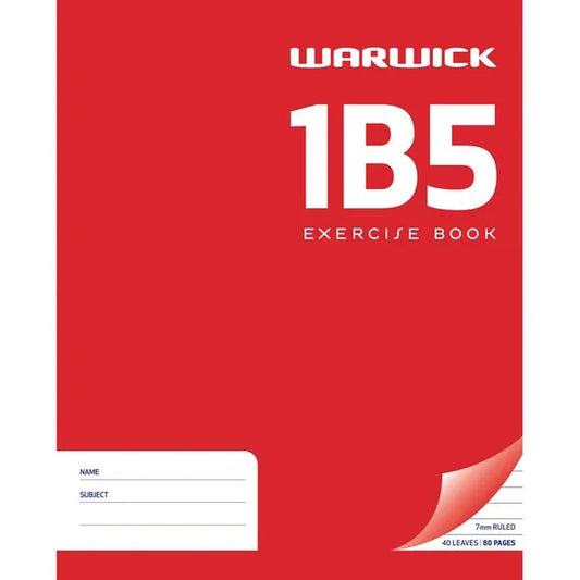 Exercise Book Warw 1B5 7Mm 40Lf