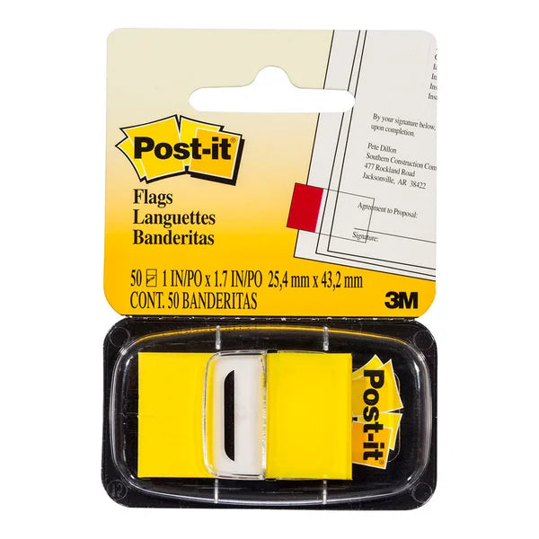 Post It Flags 3M Yellow Pk 50