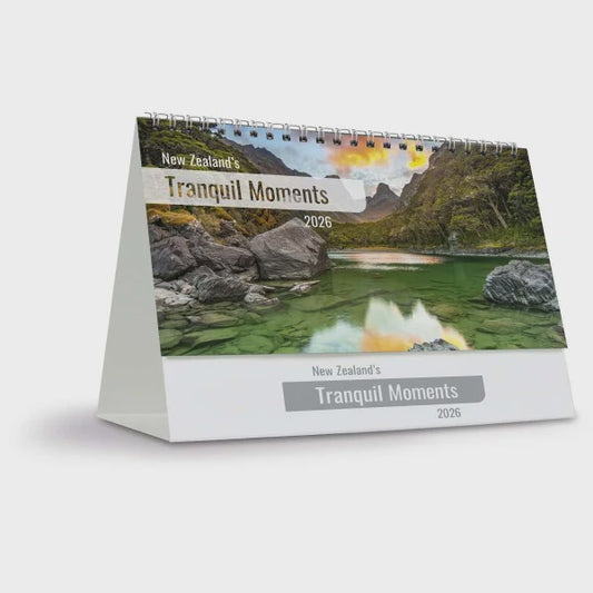Tranquil Moments Desk Calendar with Envelope 2026
