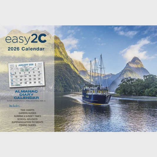 Easy2C NZ Pad Rimmed Calendar 2026