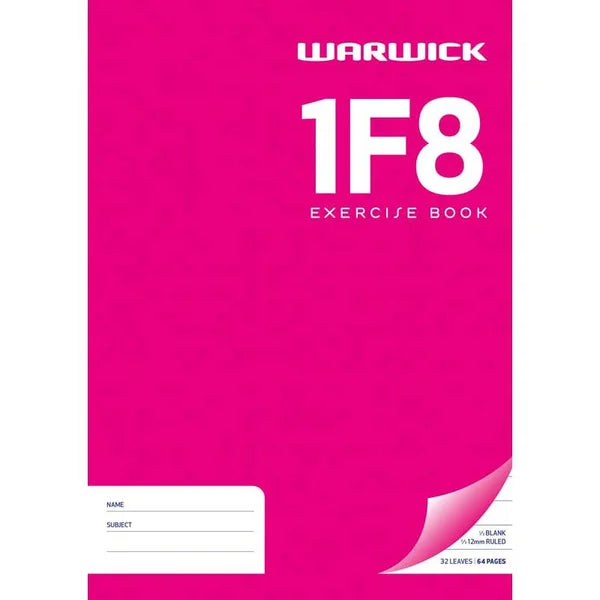 Warwick Exercise Book 1F8 12Mm 1/3Ruled