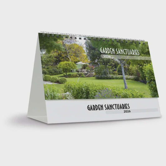 Garden Sanctuaries Desk Calendar with Envelope 2026