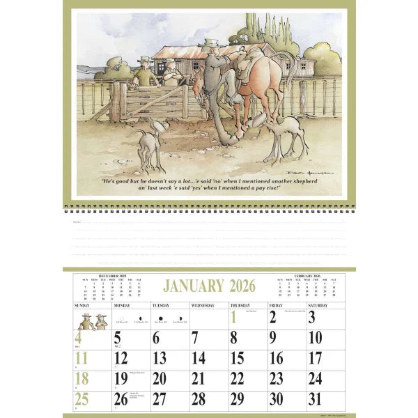 Jocks Country Life Booklet Calendar 2026