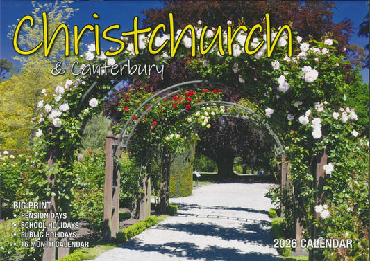 Calendar 2026 Big Print Christchurch