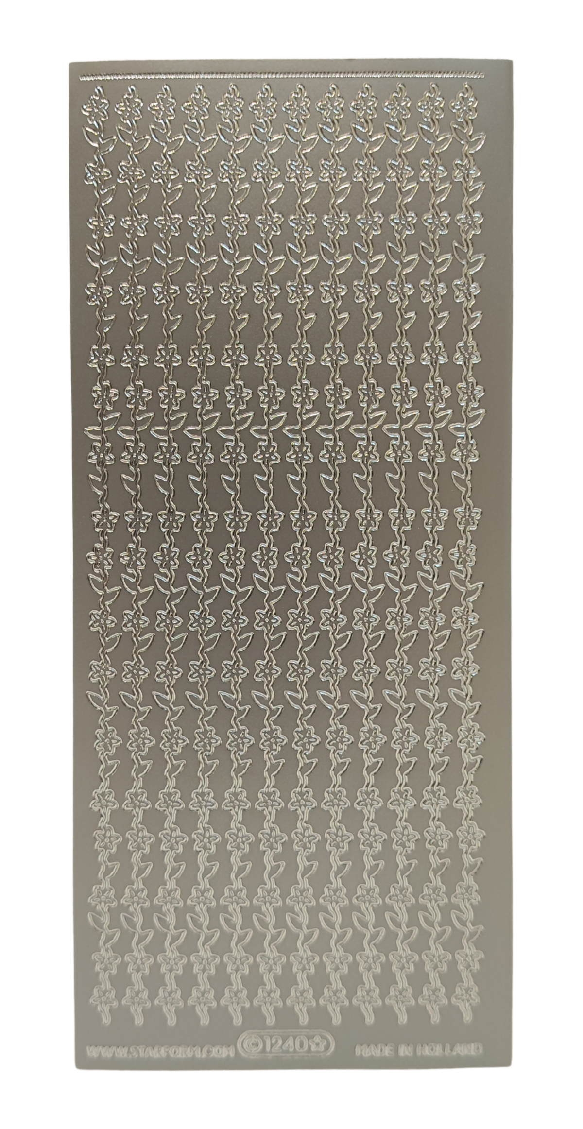 #PC1240S Leaf & Flower Borders -Silver