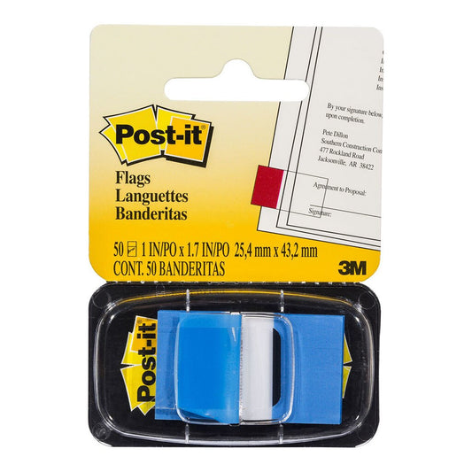 3M Post It Flags Blue 50pk