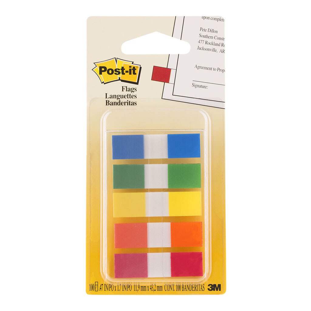 Post It Flags Mini 3M Assorted