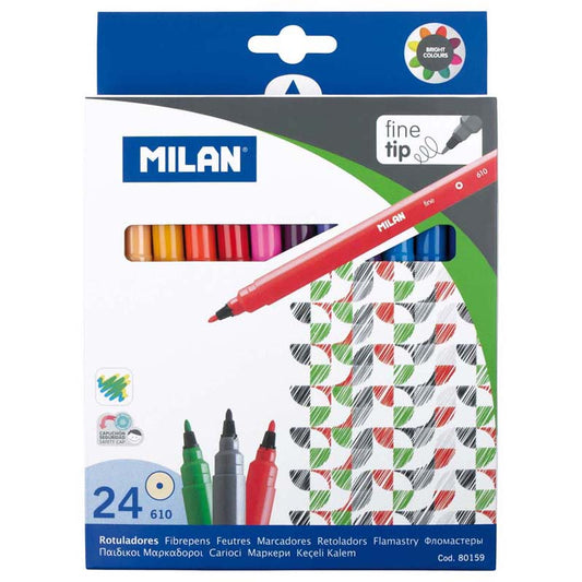 Milan Markers Fine Tip 24 Pack