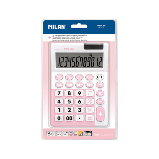 Milan Antibacterial Calculator Pink