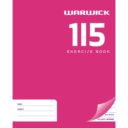 Exercise Book Warw 1I5 9Mm 40Lf